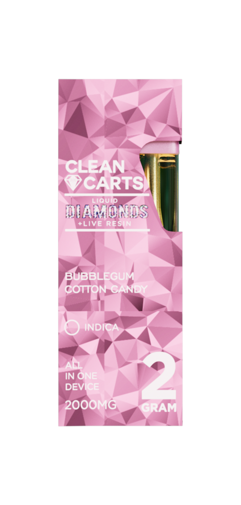 Bubblegum Cotton Candy Clean Carts 2.0g All-in-One Device