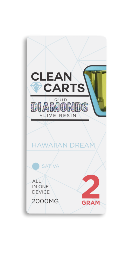HAWAIIAN DREAM Clean Carts 2.0G LIQUID DIAMONDS + LIVE RESIN