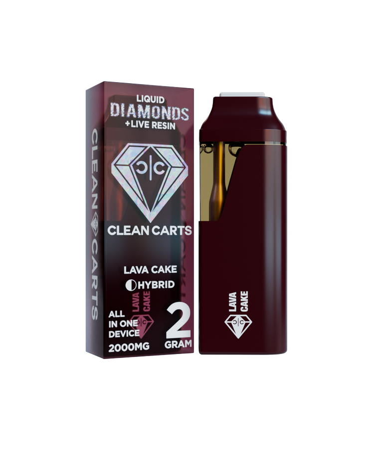 LAVA CAKE 2G Clean Carts LIQUID DIAMONDS + LIVE RESIN