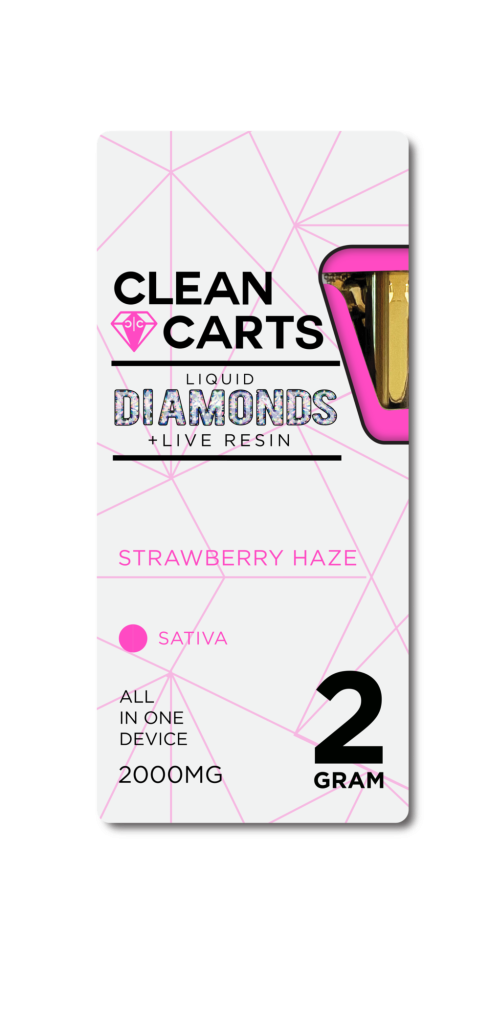 STRAWBERRY HAZE Clean Carts 2.0G Refined Live Resin