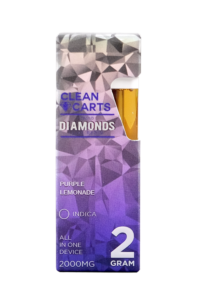 PURPLE LEMONADE 2G Clean Carts LIQUID DIAMONDS + LIVE RESIN
