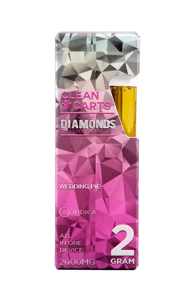 WEDDING PIE 2G Clean Carts LIQUID DIAMONDS + LIVE RESIN
